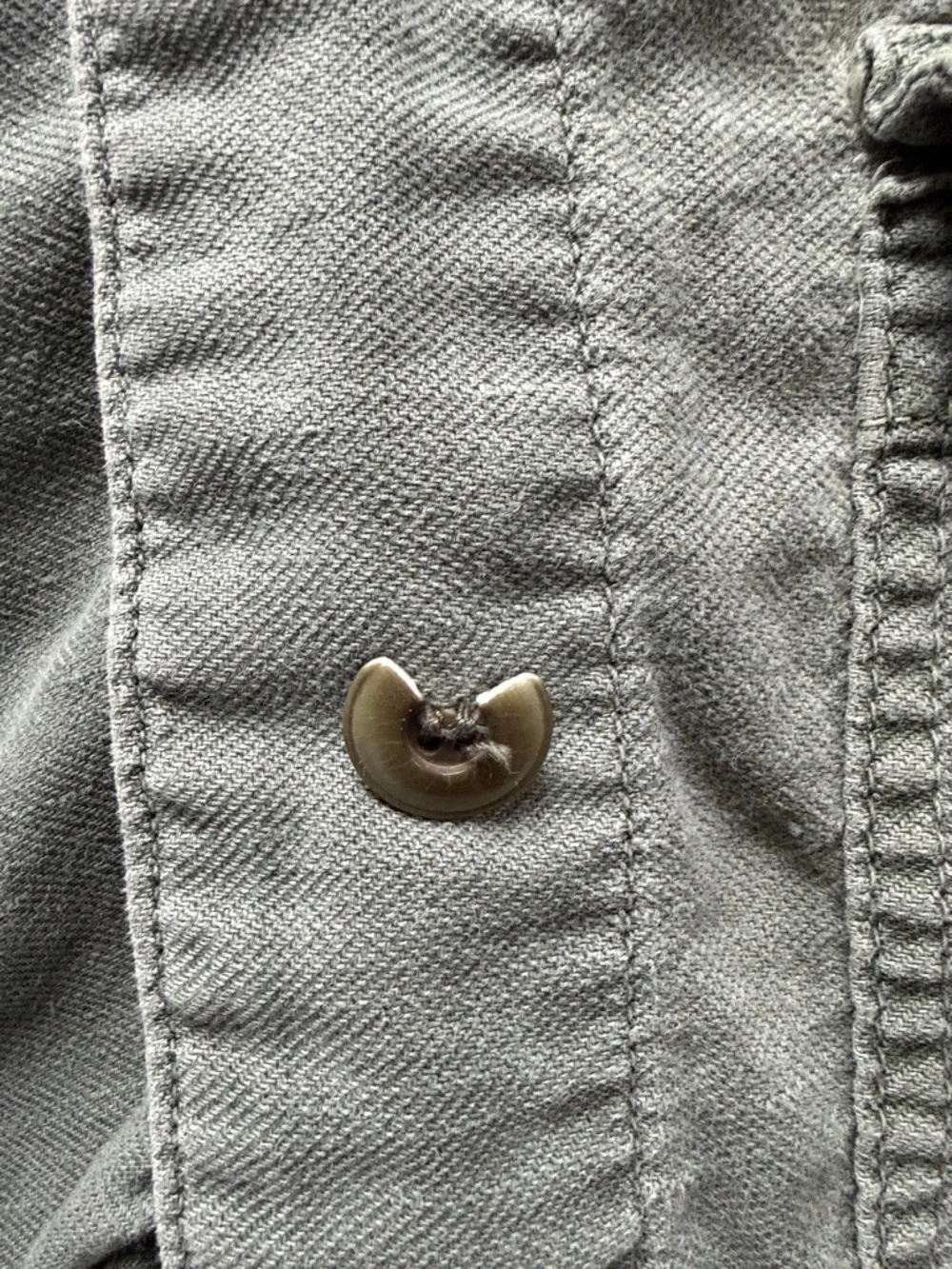 THE GREAT. Military Green Button-Front Jacket - Picture 5 of 6